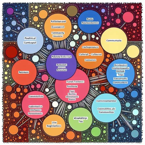 Color-Coded Community Relations Map: Power Dynamics Represented