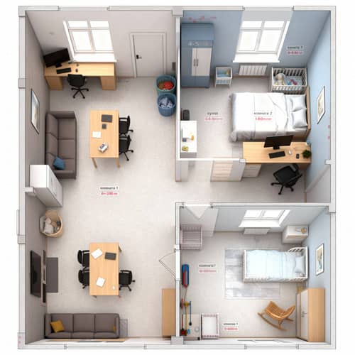 6 Ergonomic Layouts for a 50m² Two-Room Apartment 6 Ergonomic Layouts for a 50m² Two-Room Apartment