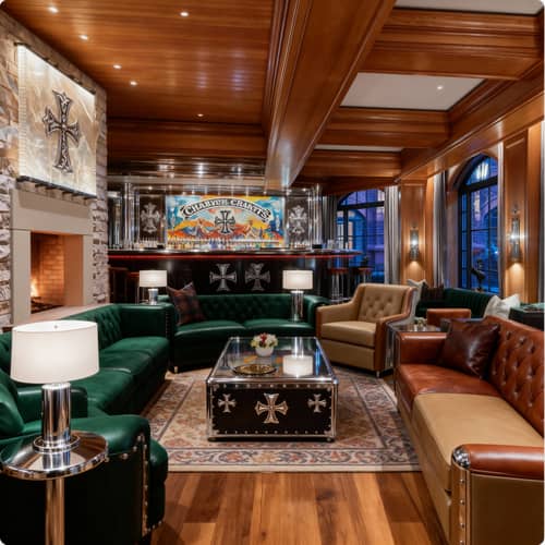 Chrome Hearts Inspired Luxury Lounge Design Chrome Hearts Inspired Luxury Lounge Design