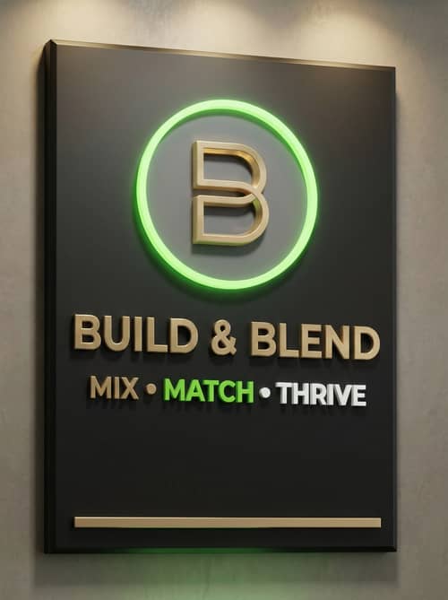 Premium Indoor Signage for Build & Blend Restaurant Premium Indoor Signage for Build & Blend Restaurant