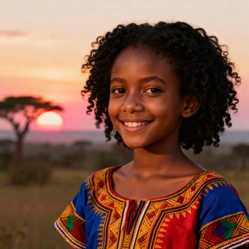 Ethiopian Beauty: Captivating Portrait of a Girl