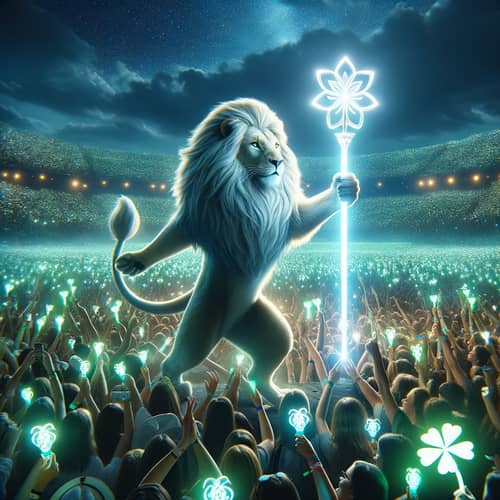 Lucas the Luminous: Concert with a Majestic Lion