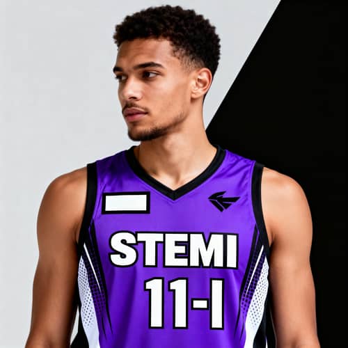 Dynamic Sports Jersey Design in Purple & Black Dynamic Sports Jersey Design in Purple & Black