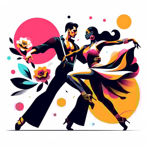 Vibrant Spring Dance Flyer: Dynamic Minimalist Design