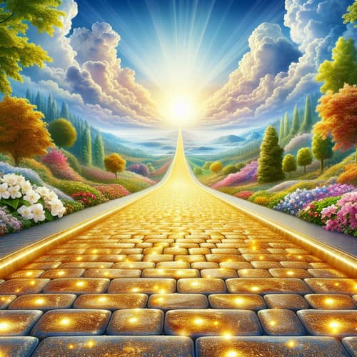 Golden Path to Paradise: Wealth and Happiness Beckon