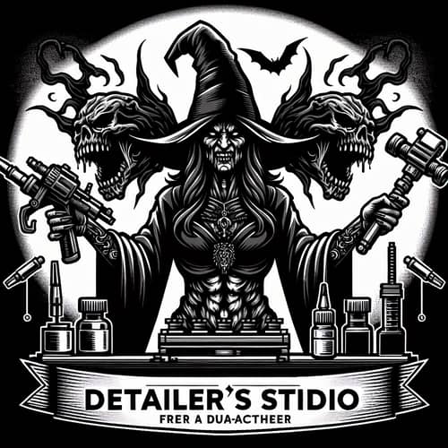 Eerie Detailer's Studio Graphic: Bewitching Dual-Action Machine