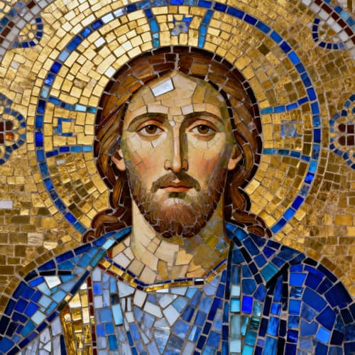 Mosaic Jesus Portrait Art | Stunning Religious Decor