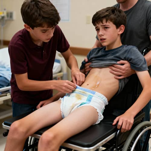 Teenage Diaper Change: A Compassionate Care Scene