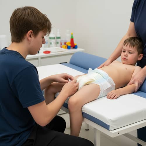 Emotional Diaper Change Experience for Young Boys