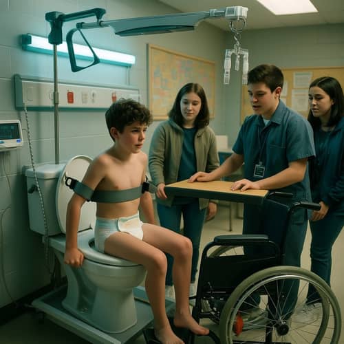 Cyberpunk: School Incident with Patient Lift