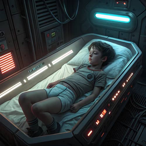 Cyberpunk Baby Bed Dilemma: A Tale of Adolescence