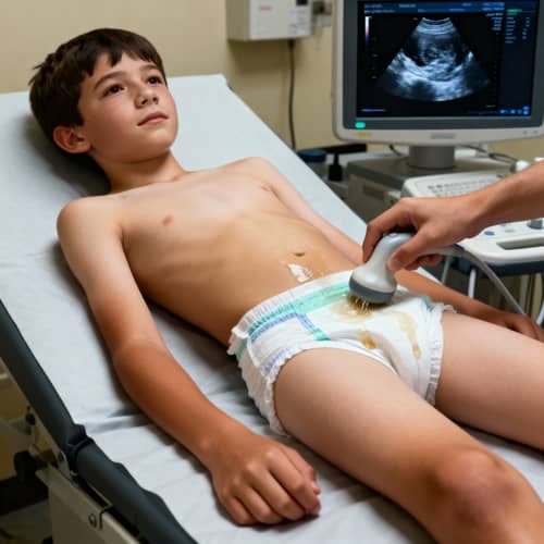 Ultrasound Test for Boy with Special Needs
