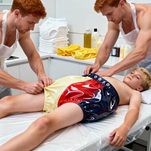 PVC Diaper Brief Massage Experience