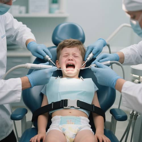 Unique Dental Scenario: Four-Armed Dentist & Patient