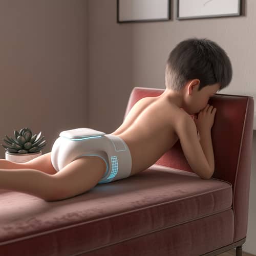 Teen Embarrassed by Robot Diaper Interaction