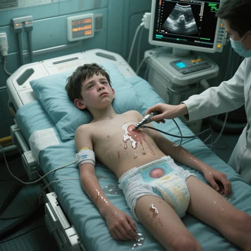 Cyberpunk Lab Tests: Boy's Ultrasound Experience