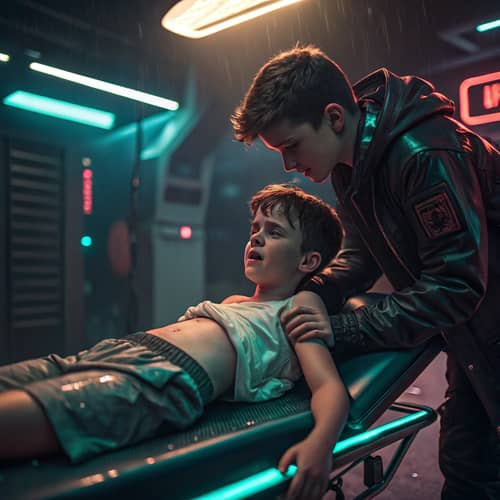 Cyberpunk: Teen Bed Wetting Diaper Change