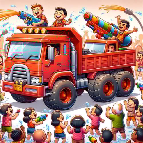 Joyful Songkran Festival: Splashing Water Fun