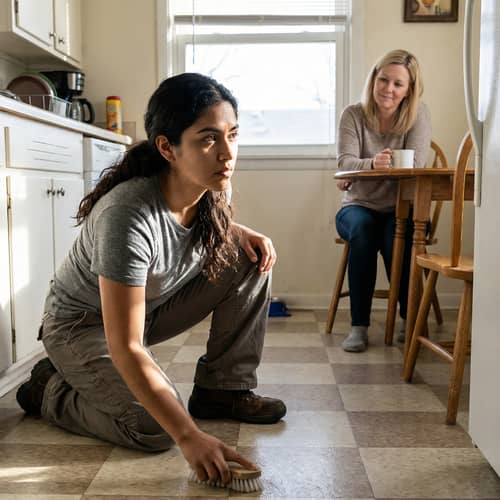 Captivating Hispanic Beauty in the Kitchen