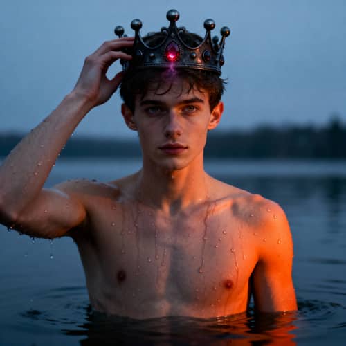 Hyper-Realistic Portrait of a Young Man in Water