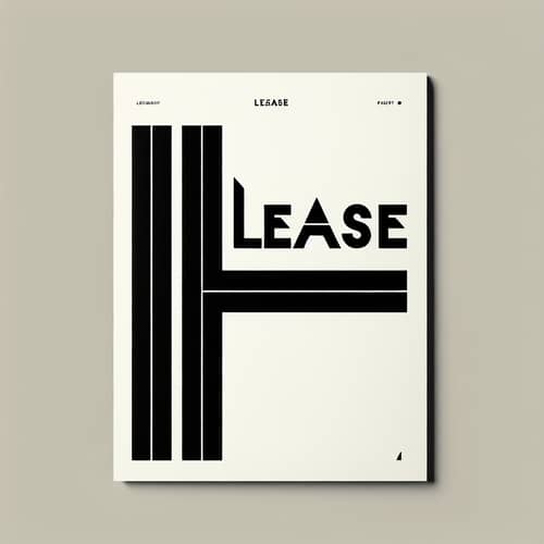 Lease Black and White Minimalism - Artistic Typography Design