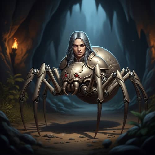 Young Male Arachnid Droid in DnD World