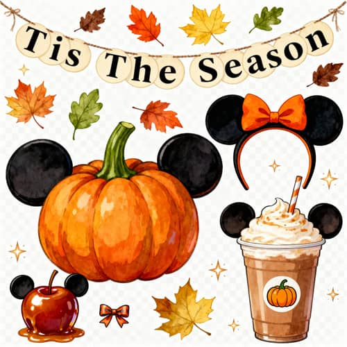 Cute Fall & Halloween Cartoon Illustration