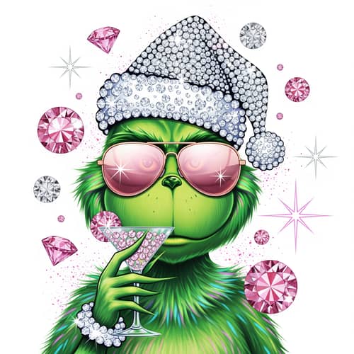 Blinged-Out Grinch: Luxury Style Redefined Blinged-Out Grinch: Luxury Style Redefined