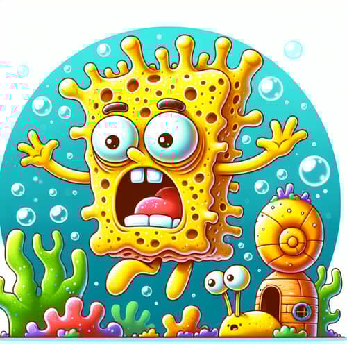 Sponge Bob on Crack: Hyperactive Dance in Colorful Underwater World