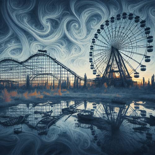 Desolate Beauty: Abandoned Amusement Park Imagery