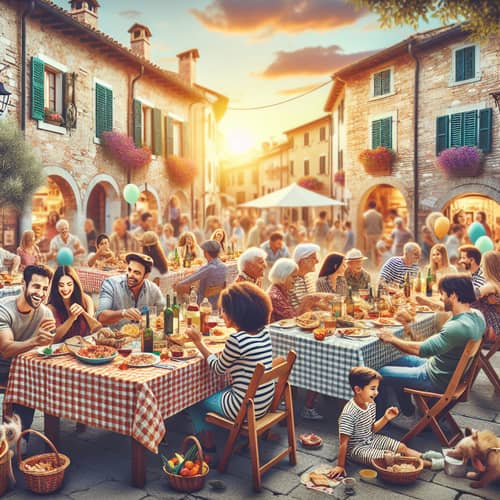 Festa del Papa Celebration: Quaint Town Square Gathering