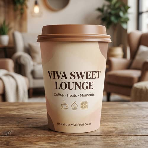 Stylish Coffee Cup Design for Food Court Café