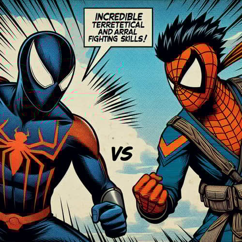 Spiderman vs Goku Showdown: Comic Book Inspired Confrontation