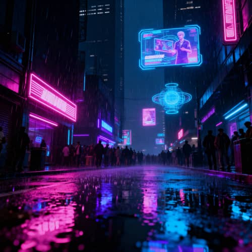Futuristic Cyberpunk Aesthetic: Neon Cityscapes Futuristic Cyberpunk Aesthetic: Neon Cityscapes