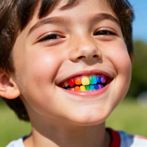 Rainbow Colored Teeth: A Smile of Joy Rainbow Colored Teeth: A Smile of Joy