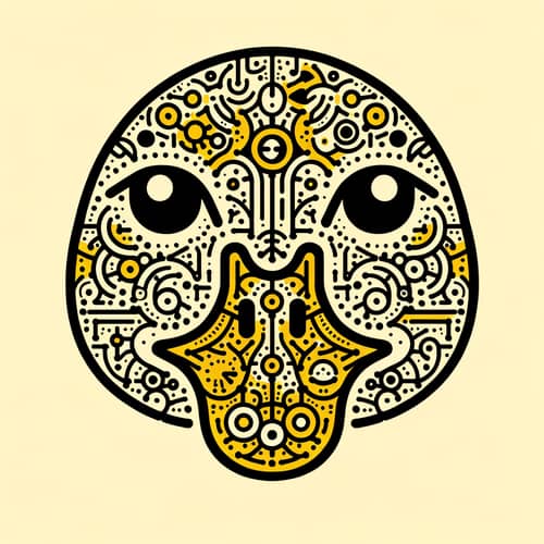Toolduck Icon: Abstract Yellow Face with Tool Elements