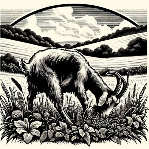Vintage Goat T-Shirt Design | Pastoral Serenity