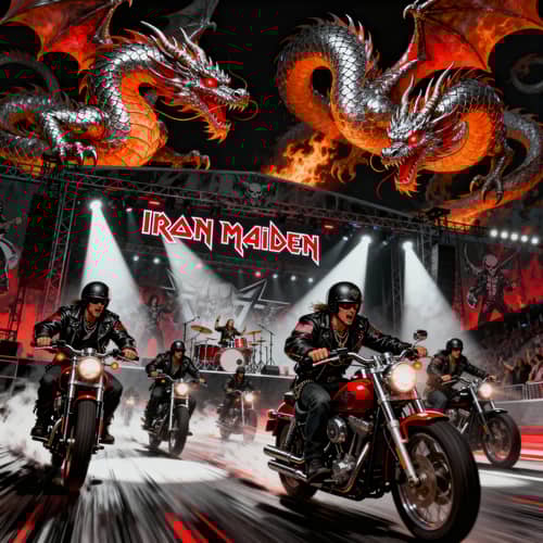 Crazy Bikers and Dragons: Iron Maiden Vibes Crazy Bikers and Dragons: Iron Maiden Vibes