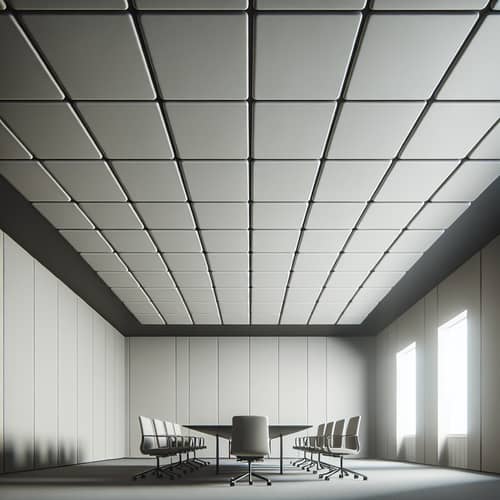 Professional Office Meeting Room | Grid Pattern Ceiling Tiles