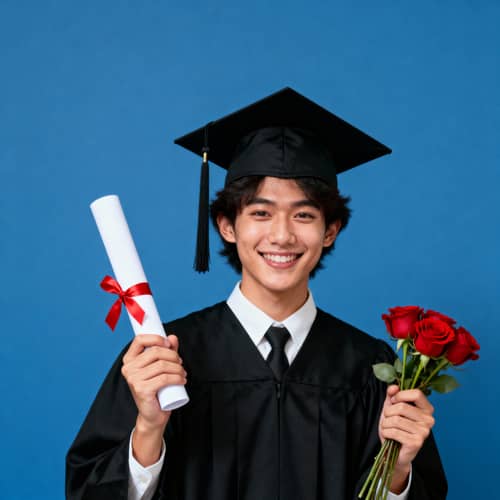 Proud Graduate Celebrating Achievement Proud Graduate Celebrating Achievement