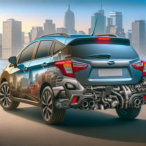 Creative Mashup of Nissan Versa Note and Subaru Crosstrek Rear Designs