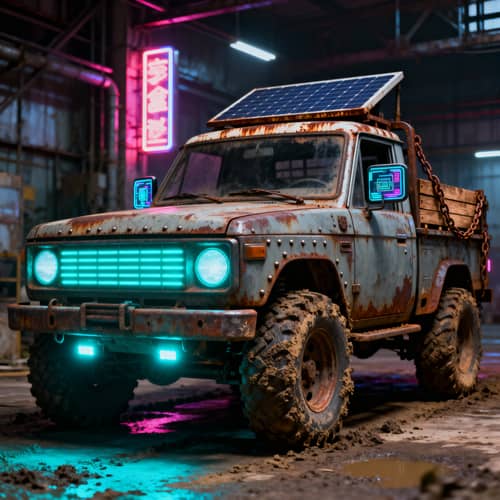 Rustic Cyber Truck: A Unique Blend of Nature and Tech Rustic Cyber Truck: A Unique Blend of Nature and Tech