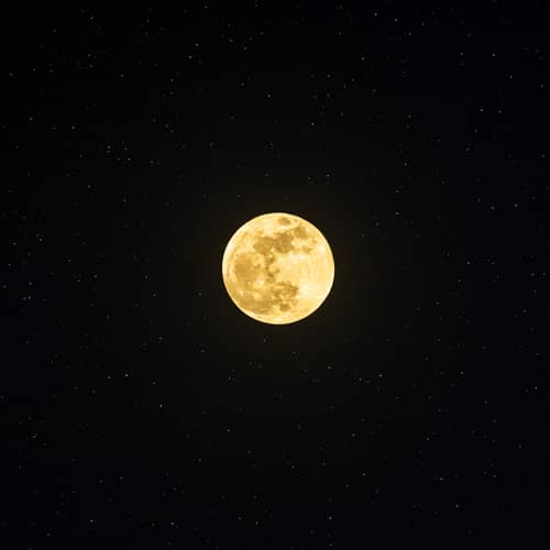 Stunning Moon Photography Against Starry Sky