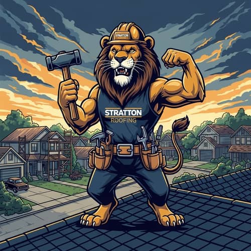 Lion Mascot for Roofing Company - Stratton Inspired