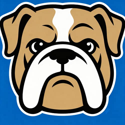 Bulldog School Mascot Head | Spirit & Pride