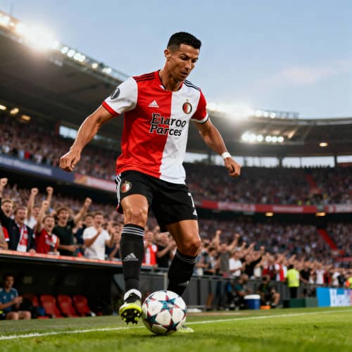 Dynamic Soccer Player Showcasing Skill and Agility
