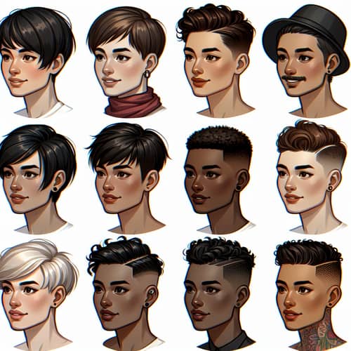 Diverse Tomboy Haircuts: Pixie Cuts, Bobs & Undercuts