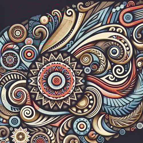 Filipino Barong Vector Pattern | Swirling Designs & Geometric Shapes
