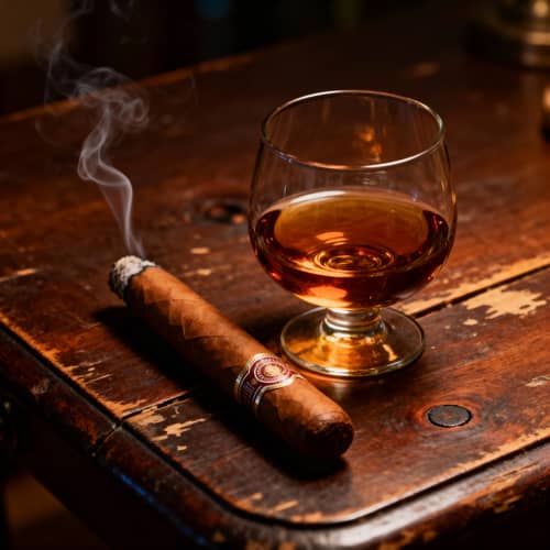 Whisky and Cigar: Evening Ambiance Image