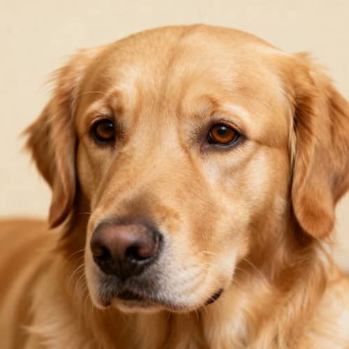 Golden Retriever Portrait: Expressive and Gentle Golden Retriever Portrait: Expressive and Gentle